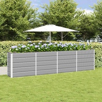 Planter Light Grey 320 x 40 x 75 cm Steel