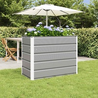 Planter Light Grey 100 x 50 x 77 cm Galvanised Steel