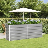Planter Light Grey 195 x 50 x 75 cm Galvanised Steel