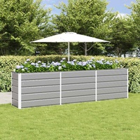 Planter Light Grey 290 x 50 x 75 cm Galvanised Steel