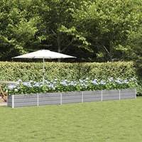 Planter Light Grey 580 x 50 x 45 cm Galvanised Steel