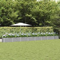 Planter Light Grey 770 x 50 x 45 cm Galvanised Steel