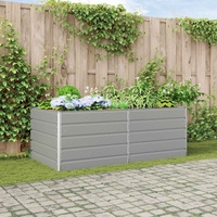 Planter Light Grey 195 x 100 x 75 cm Galvanised Steel