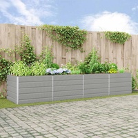 Planter Light Grey 385 x 100 x 75 cm Galvanised Steel