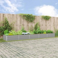 Planter Light Grey 480 x 100 x 45 cm Galvanised Steel