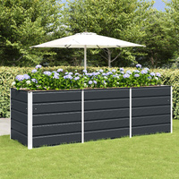 Planter Anthracite 240 x 80 x 75 cm Steel