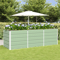 Planter Green 240 x 80 x 75 cm Steel