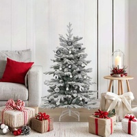 Christmas Bauble Set 40 pcs Black and White Plastic
