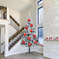 Christmas Bauble Set XXL 3 pcs Red Plastic