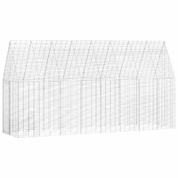 Rabbit Cage Silver 400 x 100 x 210 cm Galvanised Steel