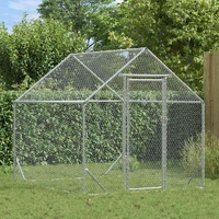Chicken Cage Silver 200 x 170 x 177 cm Galvanised Steel