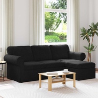 Sofa Black 215 x 138 x 80 cm Fabric