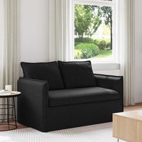 Sofa Black 136 x 82 x 85 cm Fabric