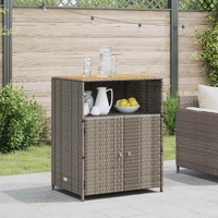 Cabinet Grey 70 x 50 x 87 cm Polyester and Roly Rattan