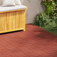 Stepping Stone 6 pcs Red 40.5 x 40.5 x 2 cm Rubber