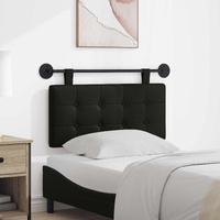 Hanging Headboard Black Faux Leather