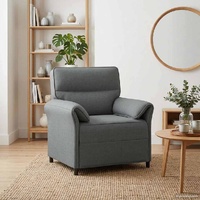 1-Seater Sofa Dark Grey 88 x 83 x 95 cm Fabric