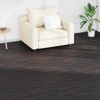 Flooring Planks 18 pcs Dark Brown 2.51 m² PVC