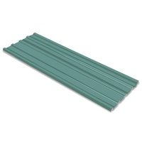Roof Panel 12 pcs Green 129 x 45 cm Galvanised steel