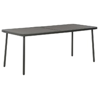 Garden Table Dark Grey 180x83x72 cm Steel