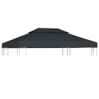 2-Tier Gazebo Top Cover 310 g/m? 4x3 m Anthracite