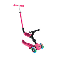 Globber GO UP ACTIVE with Lights - Fuchsia/ Dark Pink