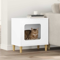 Cat House White 51 x 30 x 52 cm Engineered Wood