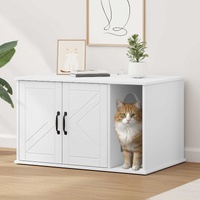 Cat House White 85 x 55 x 50 cm Engineered Wood