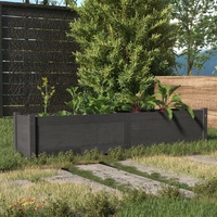 Garden Raised Bed Grey 150x31x31 cm Solid Pinewood