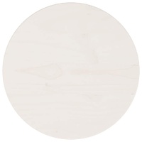 Table Top White Ø30x2.5 cm Solid Wood Pine