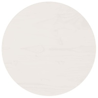 Table Top White Ø40x2.5 cm Solid Wood Pine