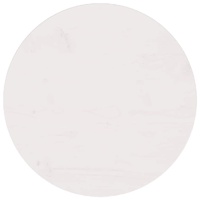 Table Top White Ø50x2.5 cm Solid Wood Pine