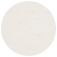 Table Top White Ø60x2.5 cm Solid Wood Pine