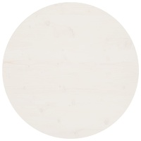 Table Top White Ø80x2.5 cm Solid Wood Pine