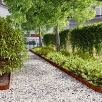 Lawn Edgings 10 pcs 10x103 cm Flexible Corten steel