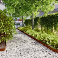 Lawn Edgings 50 pcs 10x103 cm Flexible Corten steel
