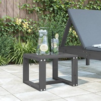 Garden Side Table Grey 40x38x28.5 cm Solid Wood Pine
