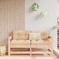Garden Chairs with Cushions 2 pcs Solid Wood Pine
