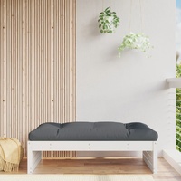 Garden Footstool White 120x80 cm Solid Wood Pine