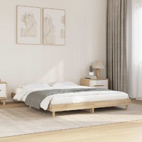 Bed Frame without Mattress Sonoma Oak 150x200 cm Engineered Wood