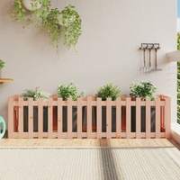 Garden Raised Bed with Fence Design 200x50x50 cm Solid Wood Douglas
