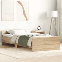 Bed Frame without Mattress Sonoma Oak 90x190 cm Engineered Wood