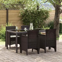 Garden Chair 4 pcs Brown 53 x 49 x 85 cm Polypropylene