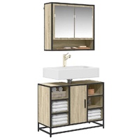 Bathroom Sink Cabinet Sonoma Oak 80x33x60 cm Engineered Wood
