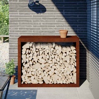 Firewood Rack 100x40x80 cm Weathering Steel