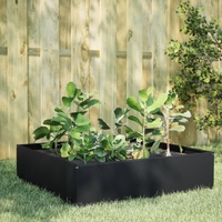Garden Raised Bed Black 100x100x41 cm Steel
