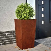 Garden Planter 45x45x75 cm Weathering Steel