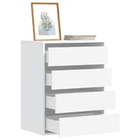 Corner Chest of Drawers White 60x41x76 cm Engineered Wood