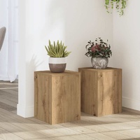 Plant Stands 2 pcs Artisan Oak 25x25x35 cm Engineered Wood