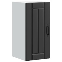 Kitchen Wall Cabinet "Lucca" Black Engineered Wood